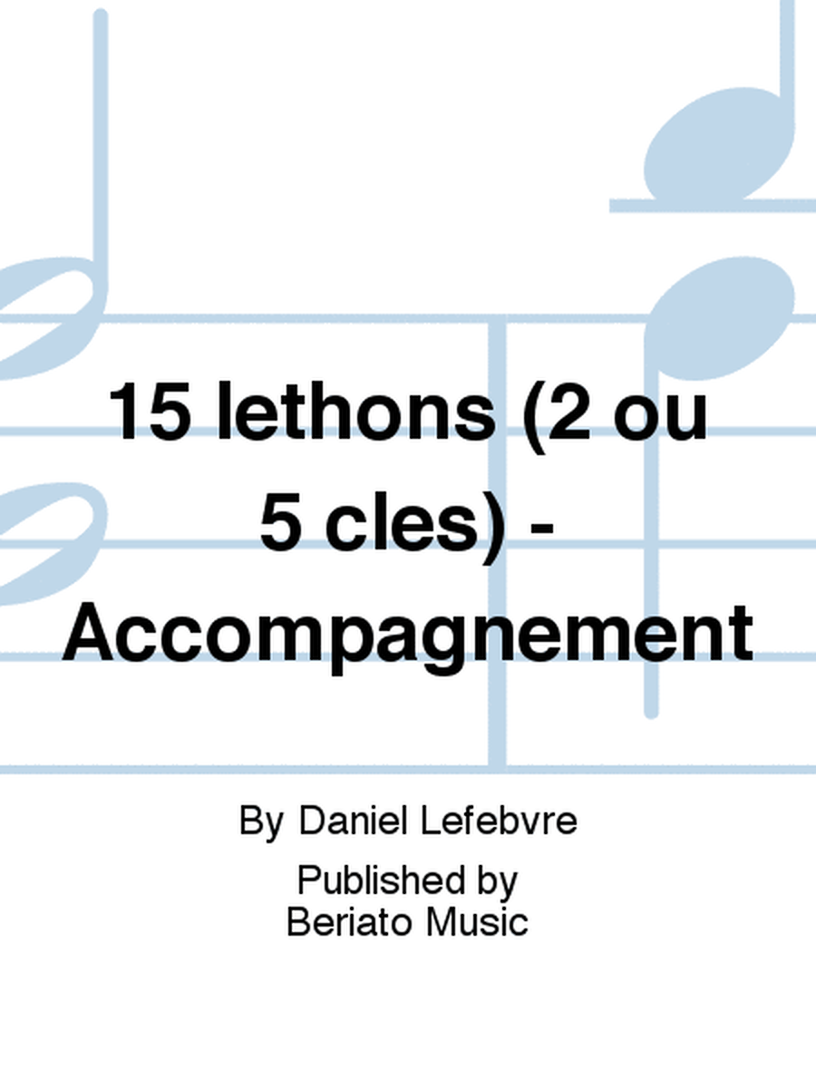 15 leþons (2 ou 5 clés) - Accompagnement