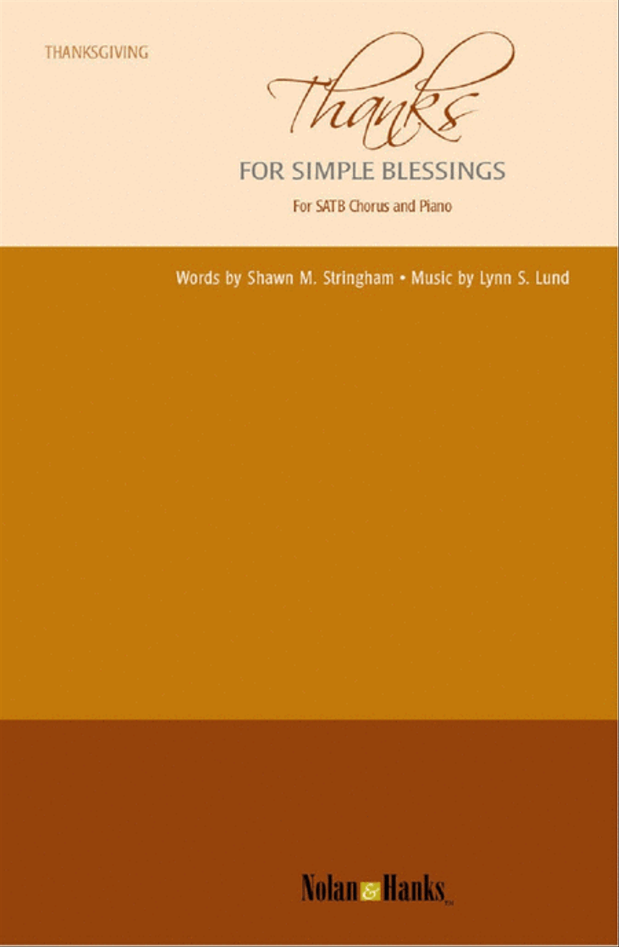 Thanks for Simple Blessings - SATB 4-Part scores gallery preview page 1