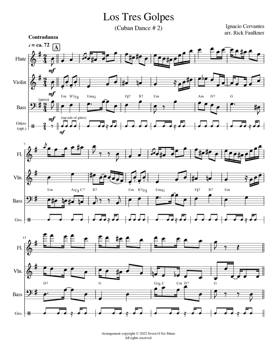 Los Tres Golpes Small Ensemble scores gallery preview page 1