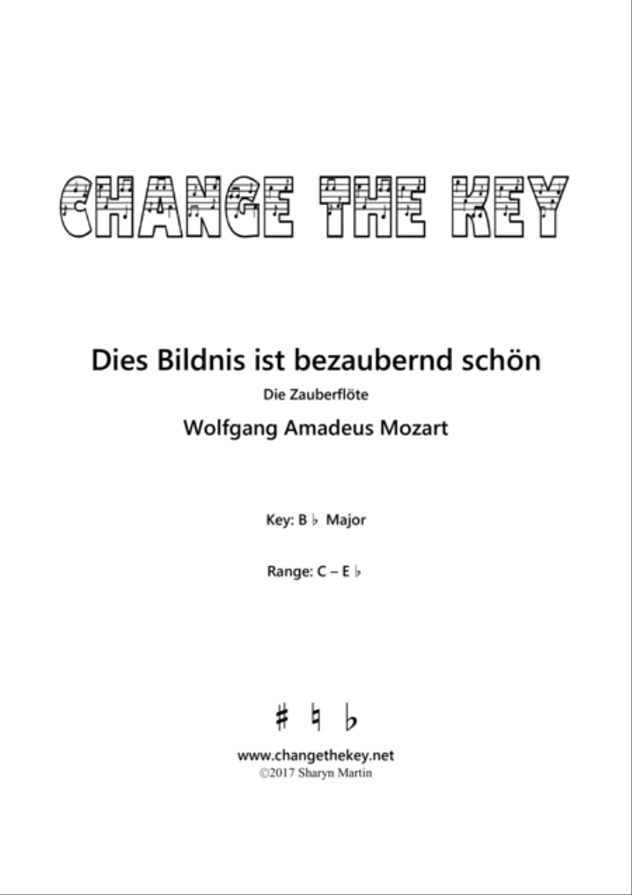 Dies Bildnis ist bezaubernd schon - Bb Major