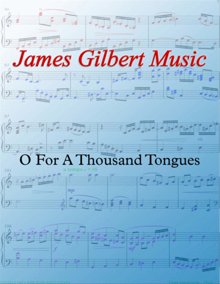 O For A Thousand Tongues To Sing Small Ensemble scores gallery preview page 1