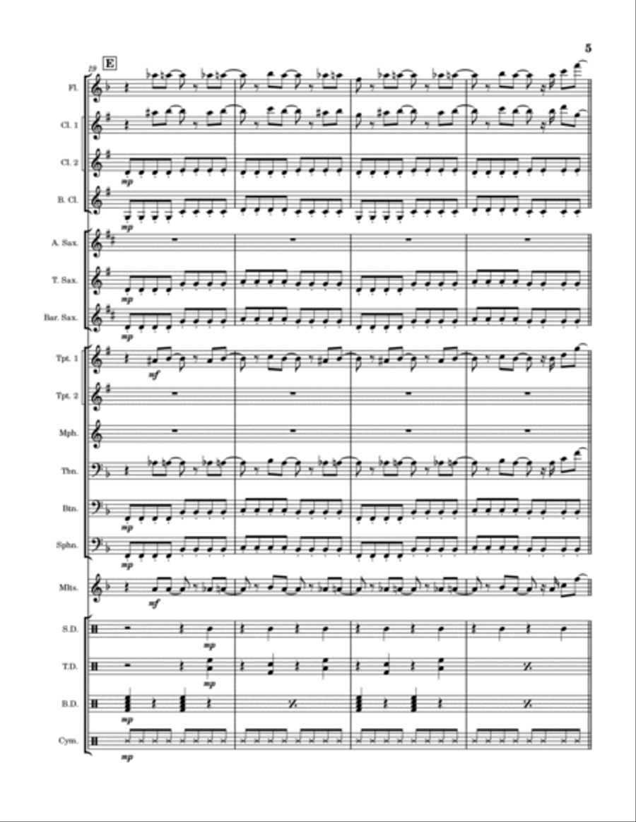 Undone - The Sweater Song Marching Band scores gallery preview page 5