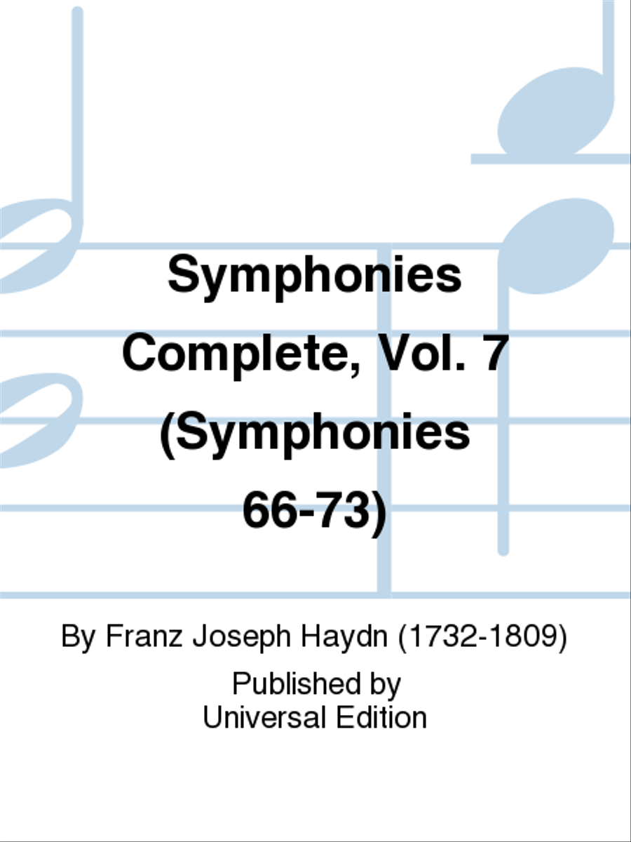 Symphonies Complete, Vol. 7 (Symphonies 66-73) Orchestra scores gallery preview page 1