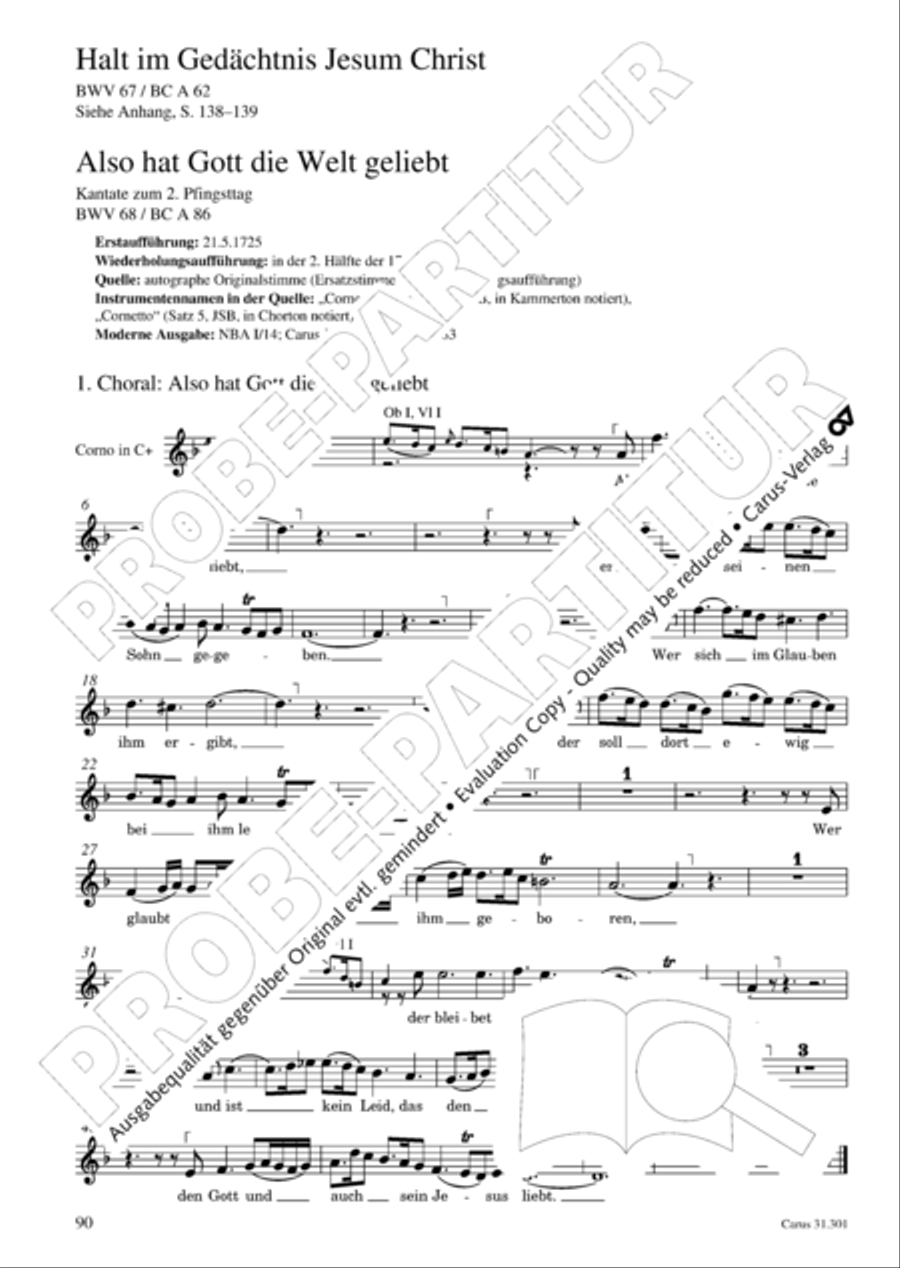 Bach for Brass 1: Cantatas I Voice scores gallery preview page 99
