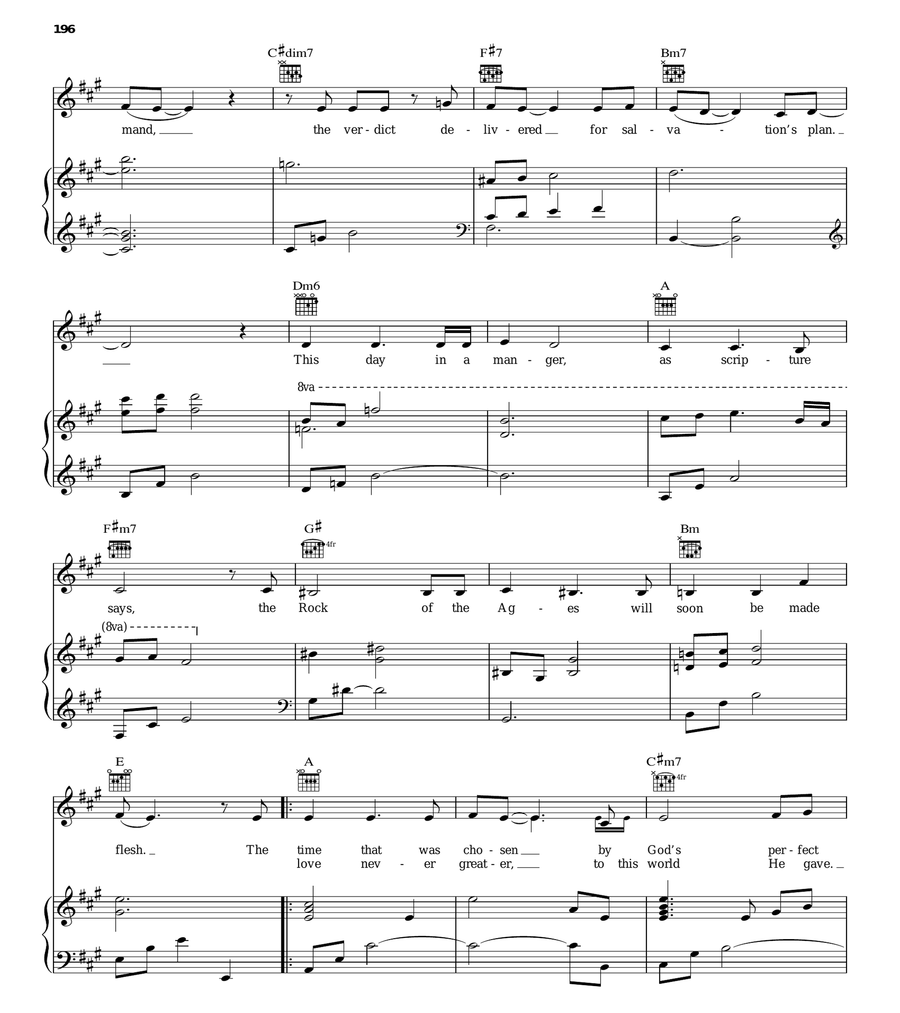 Our Blessed Savior Came Piano, Vocal, Guitar scores gallery preview page 2