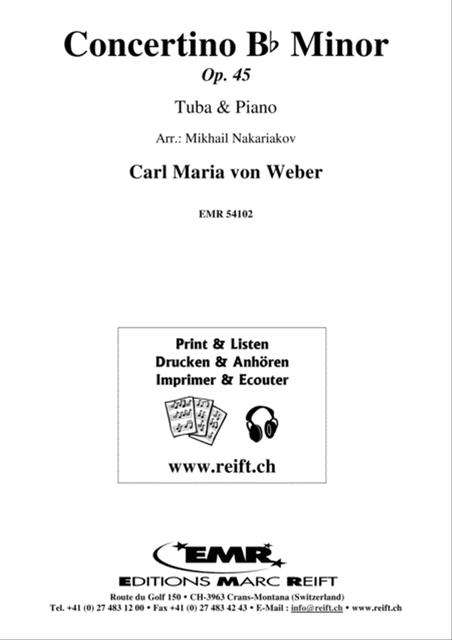 Concertino Bb Minor Concertino Bb Minor Tuba scores gallery preview page 1