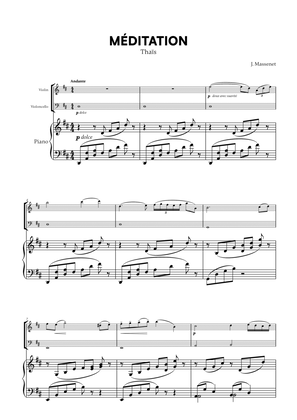 Jules Massenet - Thaïs Meditation (for Violin, Cello and Piano)