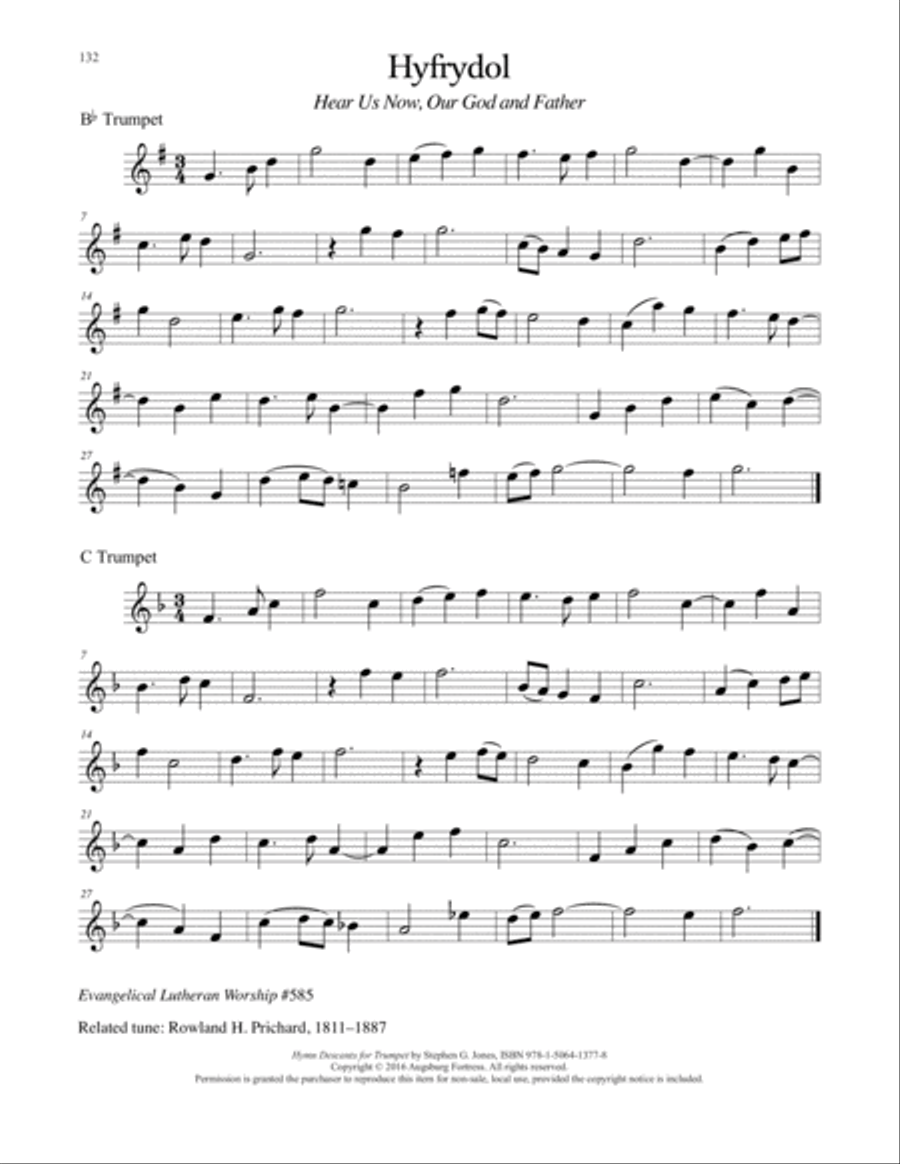 Hymn Descants for Trumpet C Trumpet scores gallery preview page 133