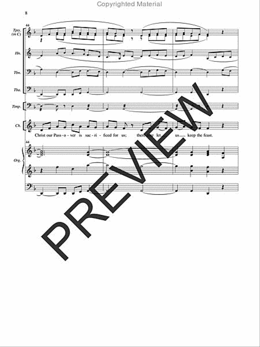 Meditation on Christ Our Passover Unison Choir scores gallery preview page 8