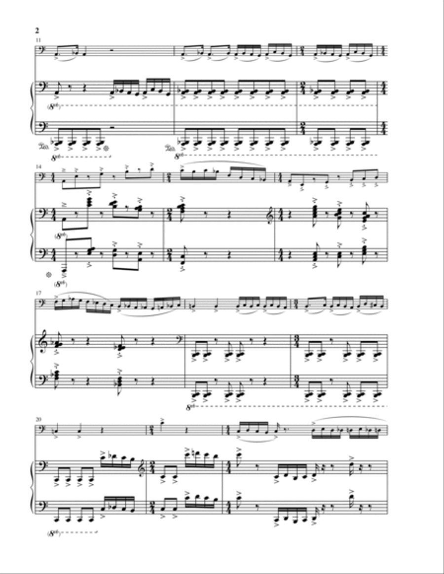 Another Twist (for baritone saxophone and piano) Baritone Saxophone scores gallery preview page 2