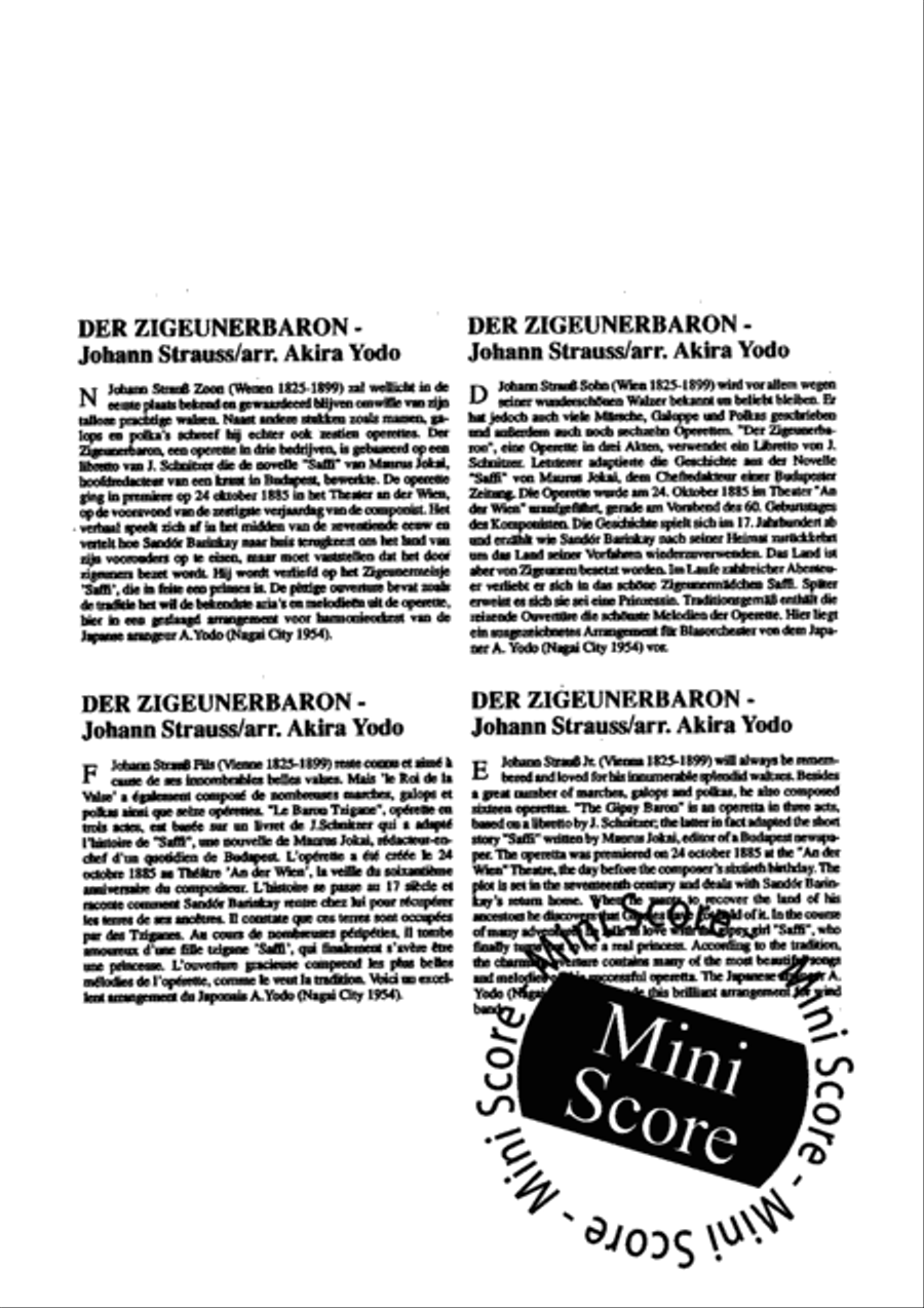 Der Zigeunerbaron Concert Band scores gallery preview page 5