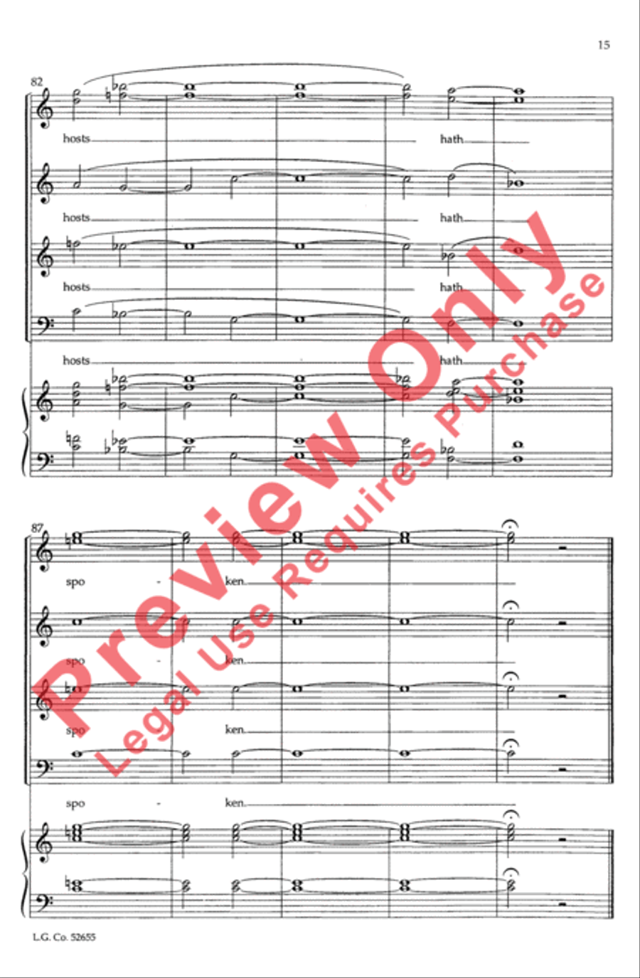 A Prophecy of Peace A Prophecy of Peace 4-Part scores gallery preview page 15