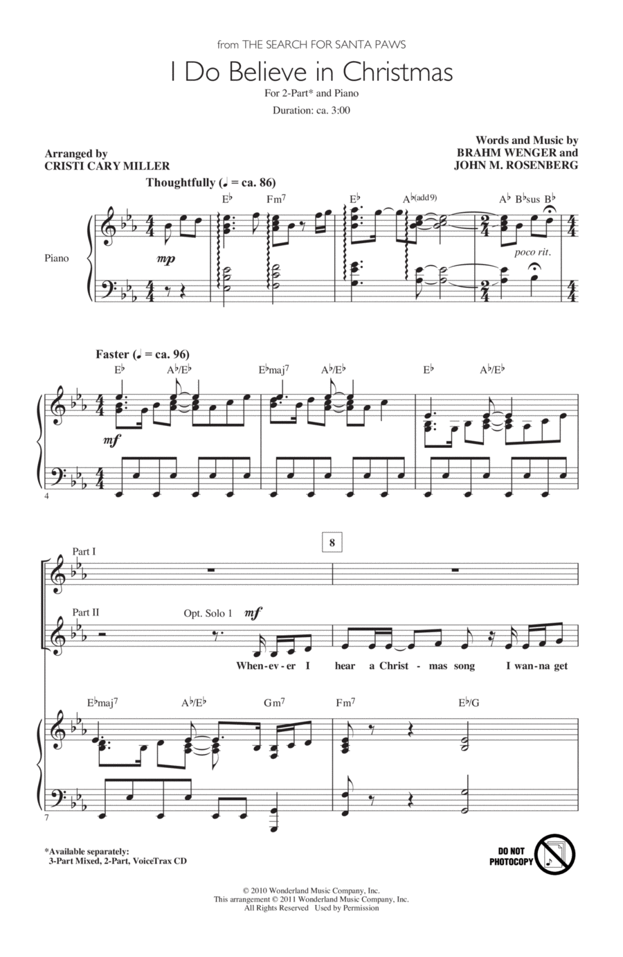I Do Believe In Christmas 2-Part scores gallery preview page 1