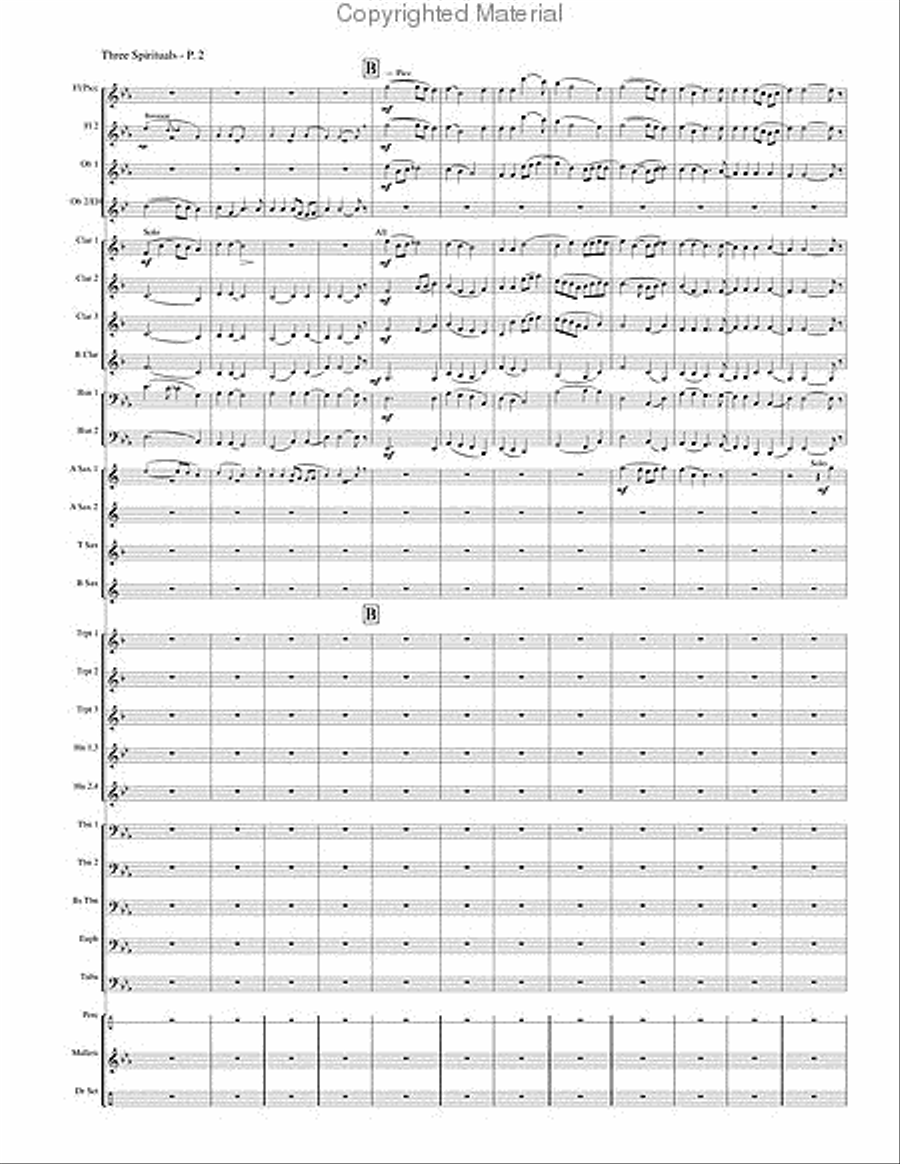 Three Spirituals Three Spirituals Concert Band scores gallery preview page 3