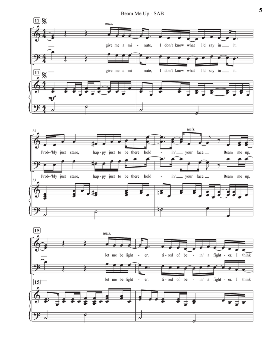 Beam Me Up 3-Part scores gallery preview page 5
