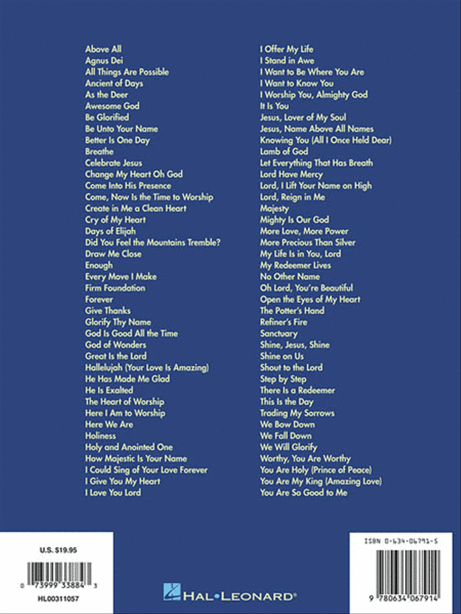 The Best Praise & Worship Songs Ever Piano, Vocal, Guitar scores gallery preview page 2