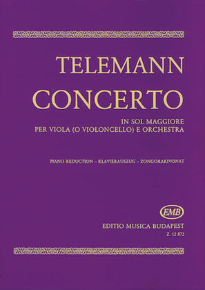Book cover for Concerto in G for Viola or Violoncello and Orchestra