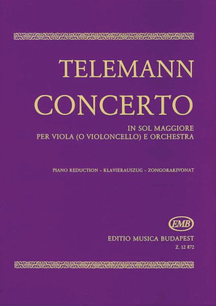 Concerto in G for Viola or Violoncello and Orchestra