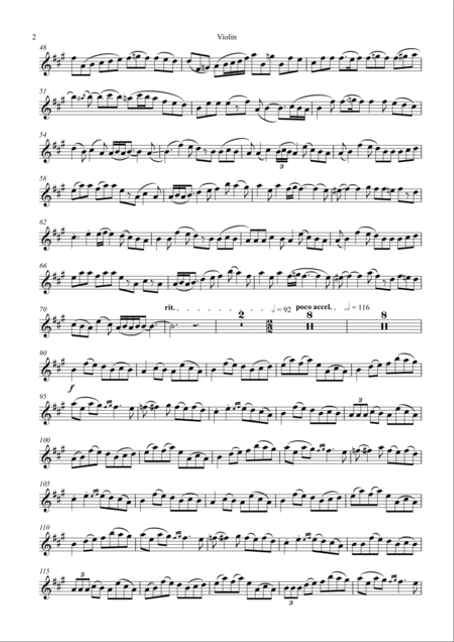 The Celtic Fusion for Violin (w/ Backing Track audio) Violin Solo scores gallery preview page 2