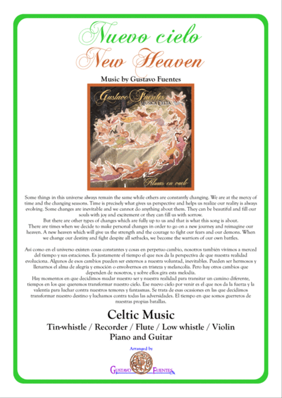 Nuevo cielo (New Heaven), Celtic Song by Gustavo Fuentes Woodwind Ensemble scores gallery preview page 1