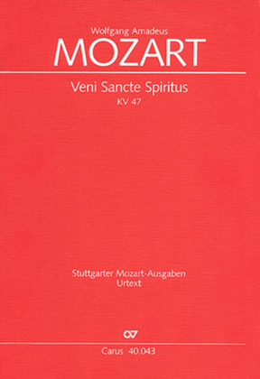 Book cover for Veni Sancte Spiritus (Come now, holy Spirit)