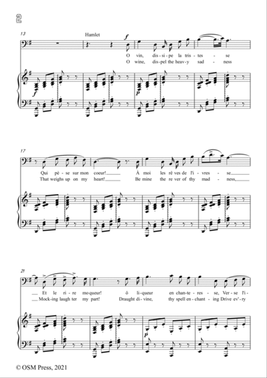 A. Thomas-O vin,dissipe le tristesse,in G Major,from Hamlet,for Voice and Piano Voice Solo scores gallery preview page 4