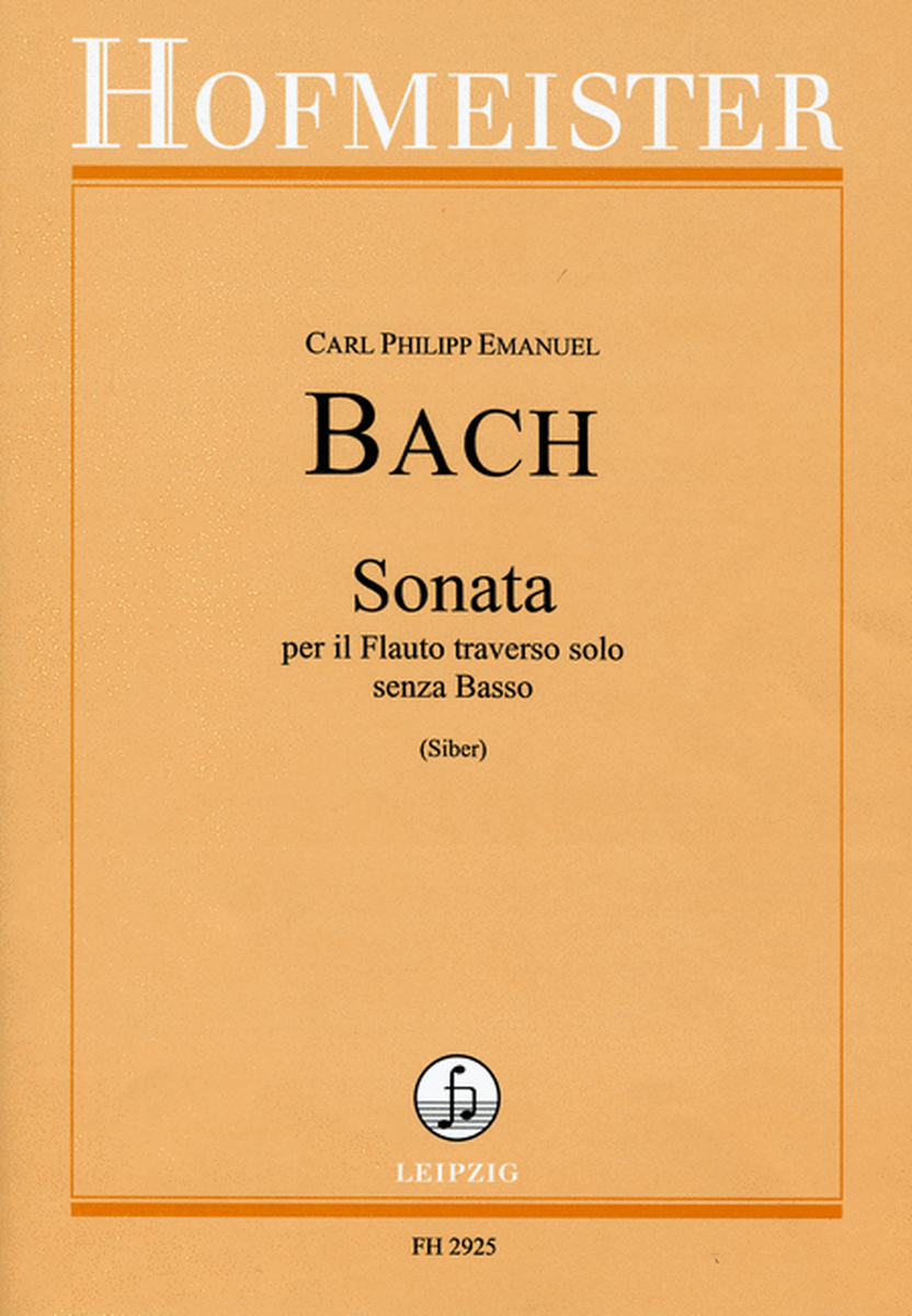 Sonata per il Flauto traverso solo senza Basso (a-Moll)