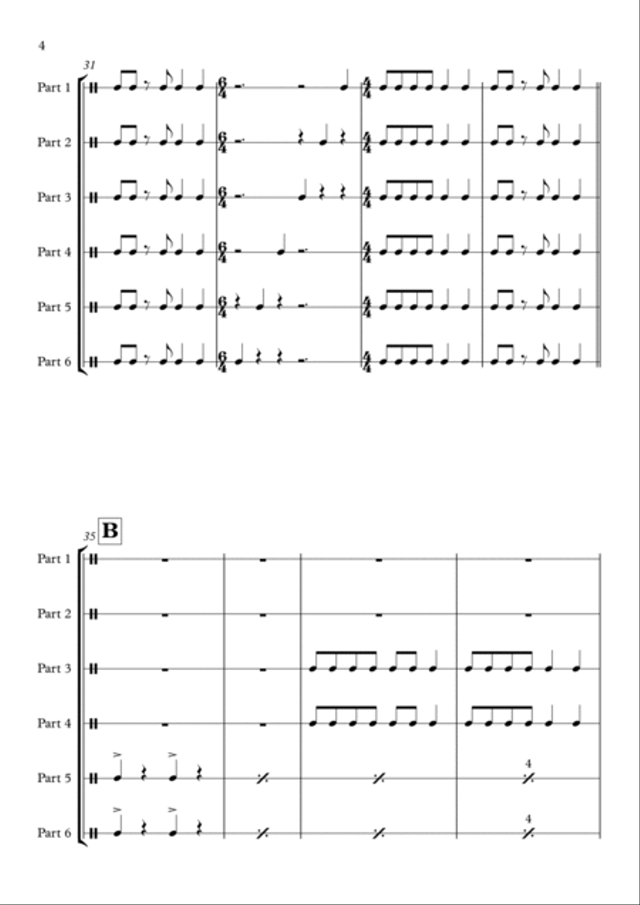 Clap Clap Large Ensemble scores gallery preview page 4