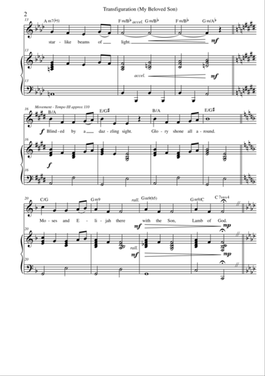 Transfiguration (My Beloved Son) Voice scores gallery preview page 2
