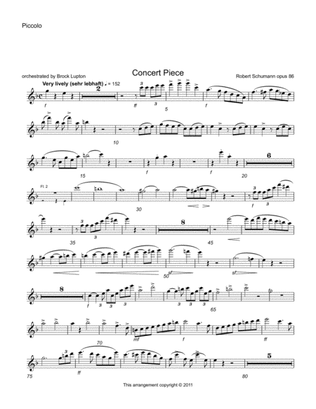 Concert Piece for 4 instruments and orchestra (Robert Schumann)