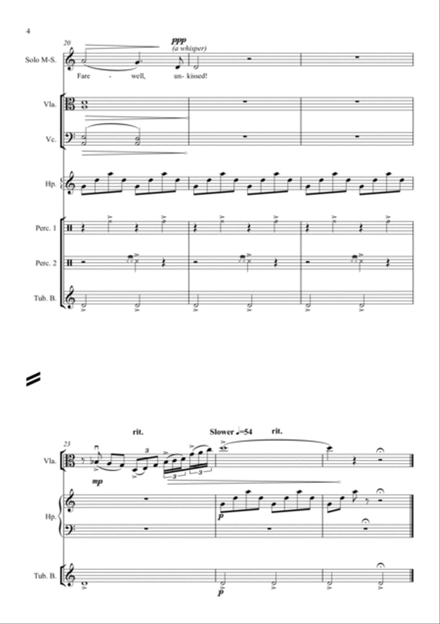 Farewell, Op. 19 Farewell, Op. 19 Large Ensemble scores gallery preview page 4