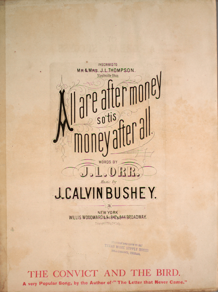 All Are After Money So 'Tis Money After All
