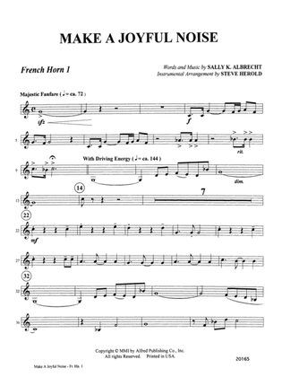 Make a Joyful Noise: 1st F Horn
