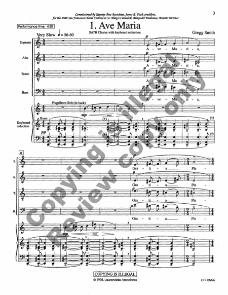 Ave Maria (Choral Score)