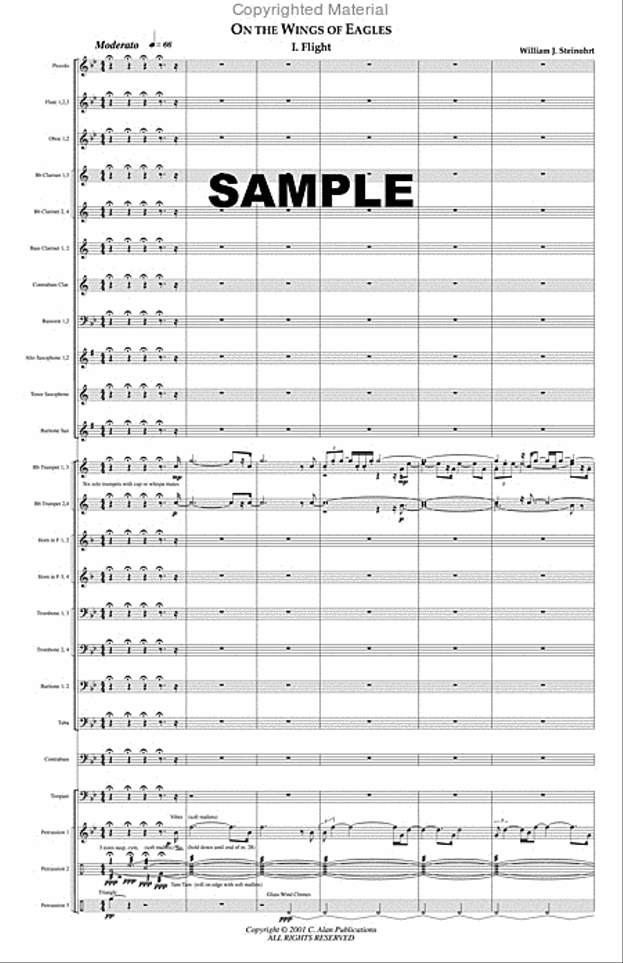 On the Wings of Eagles On the Wings of Eagles Concert Band scores gallery preview page 2
