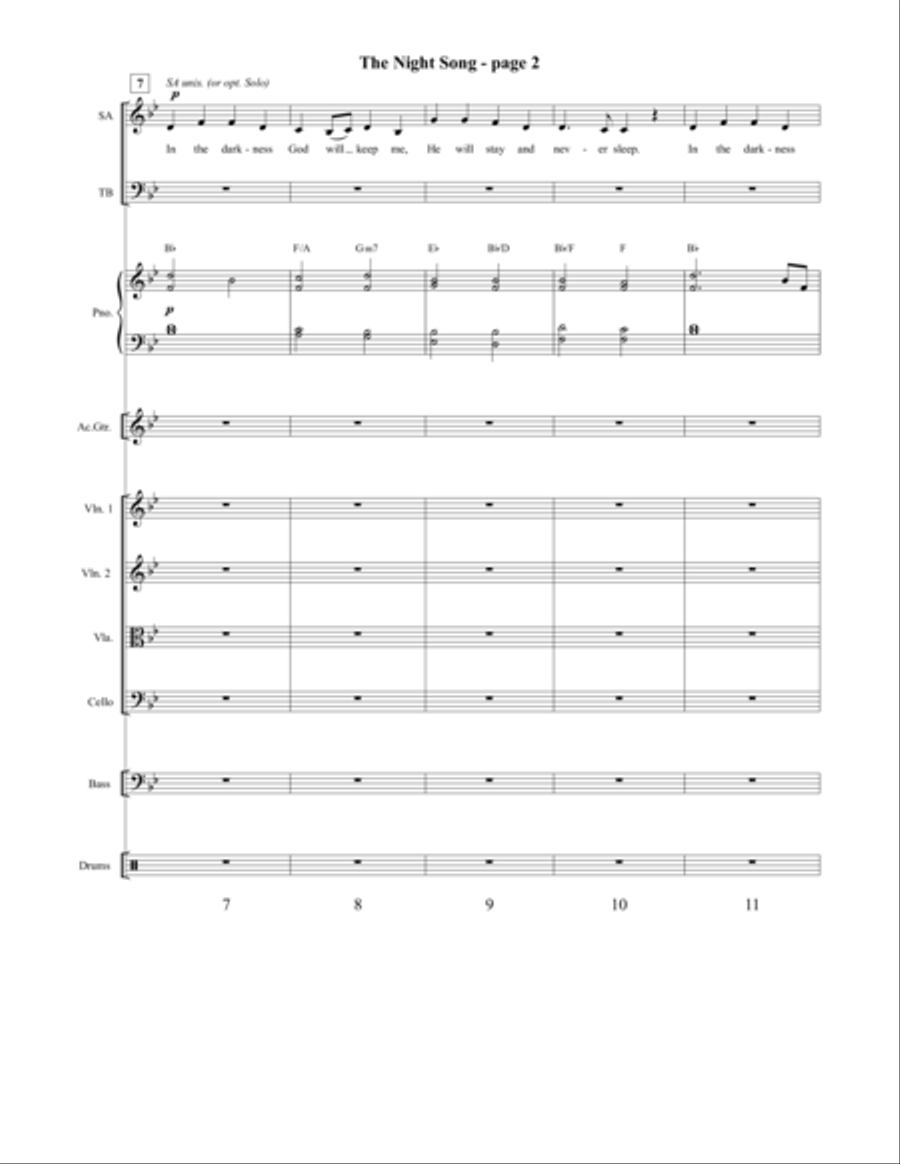 The Night Song 4-Part scores gallery preview page 3