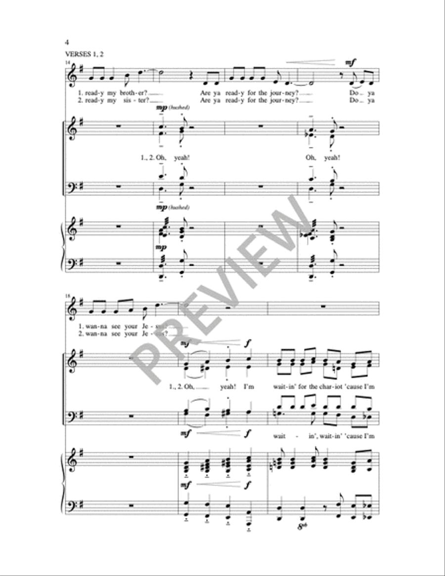 I'm Gonna Ride the Chariot 4-Part scores gallery preview page 9