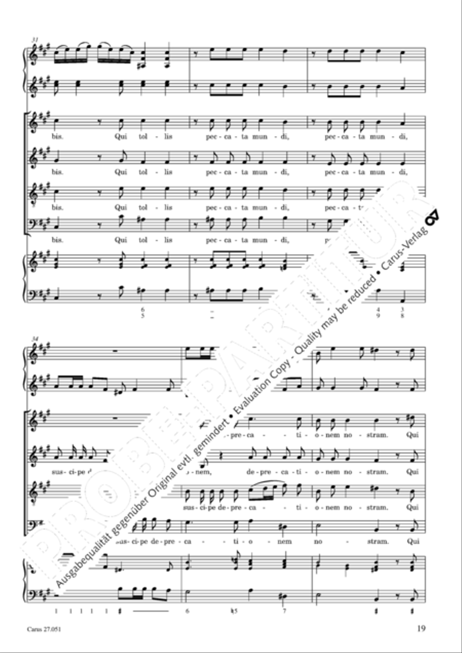 Missa in A Major 4-Part scores gallery preview page 20
