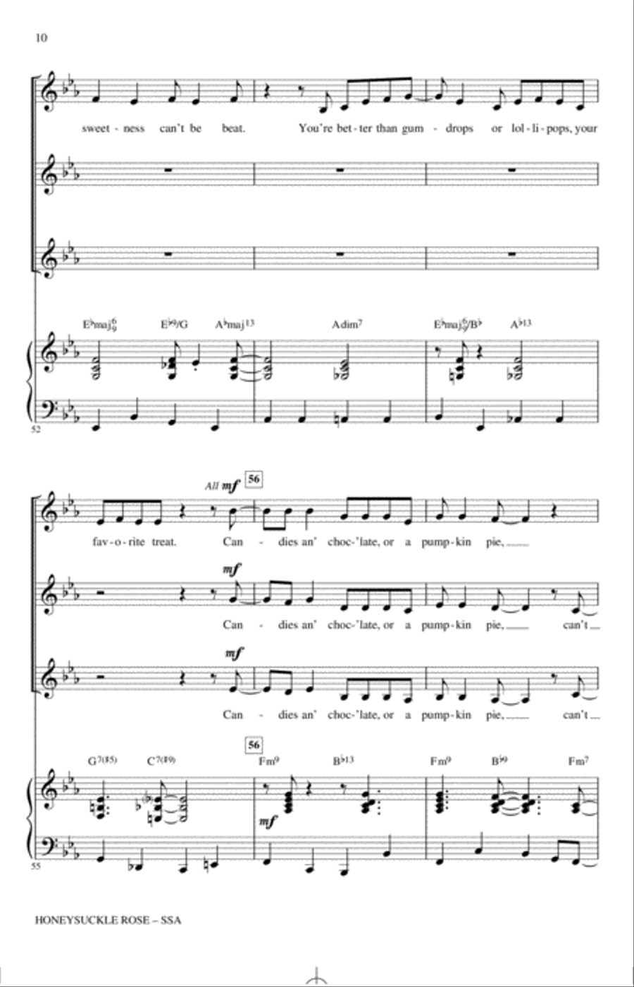 Honeysuckle Rose (arr. Darmon Meader) SSA scores gallery preview page 9