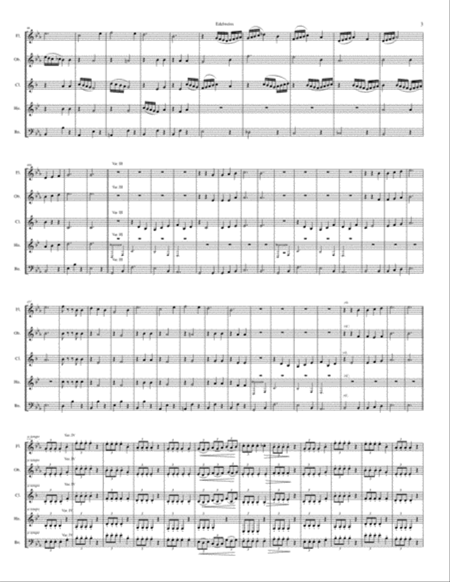 Edelweiss Woodwind Quintet scores gallery preview page 3