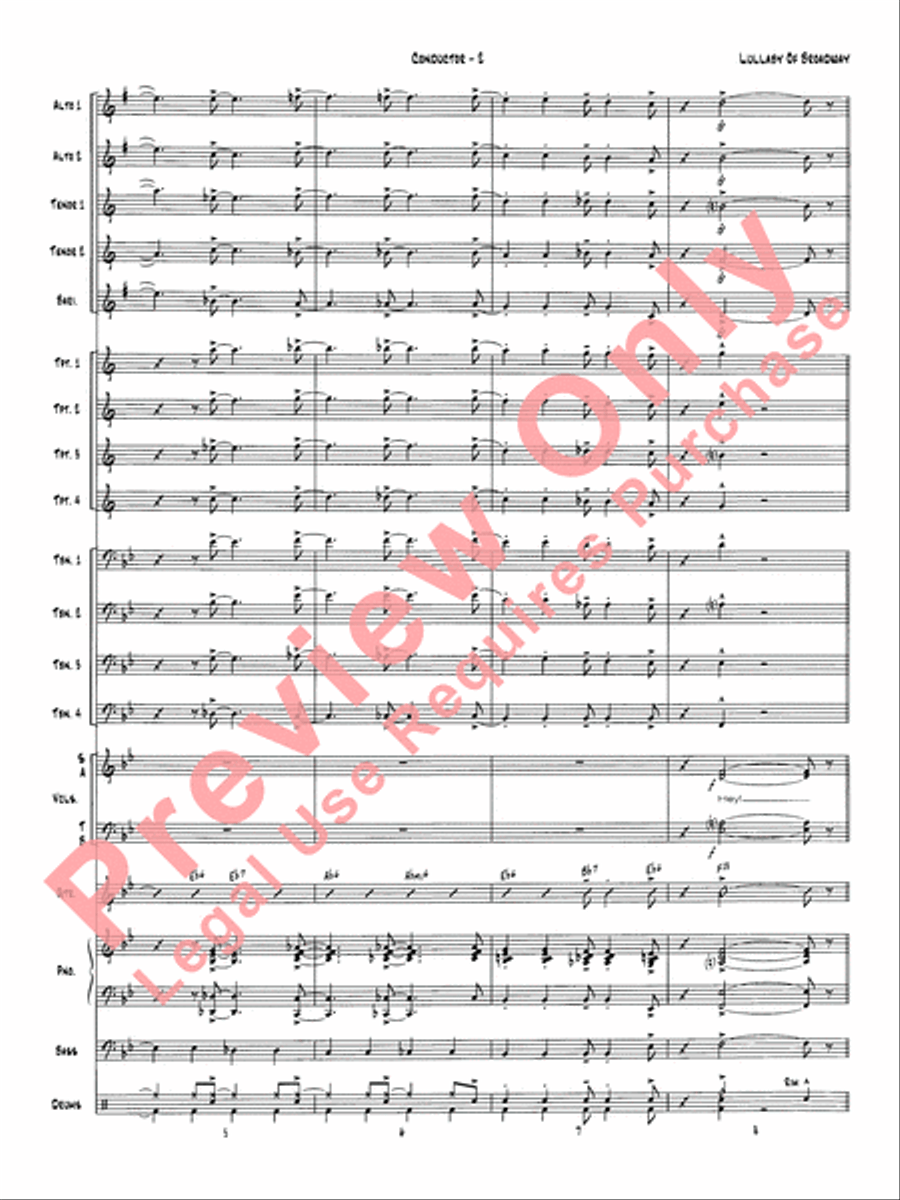 Lullaby of Broadway Jazz Ensemble scores gallery preview page 5