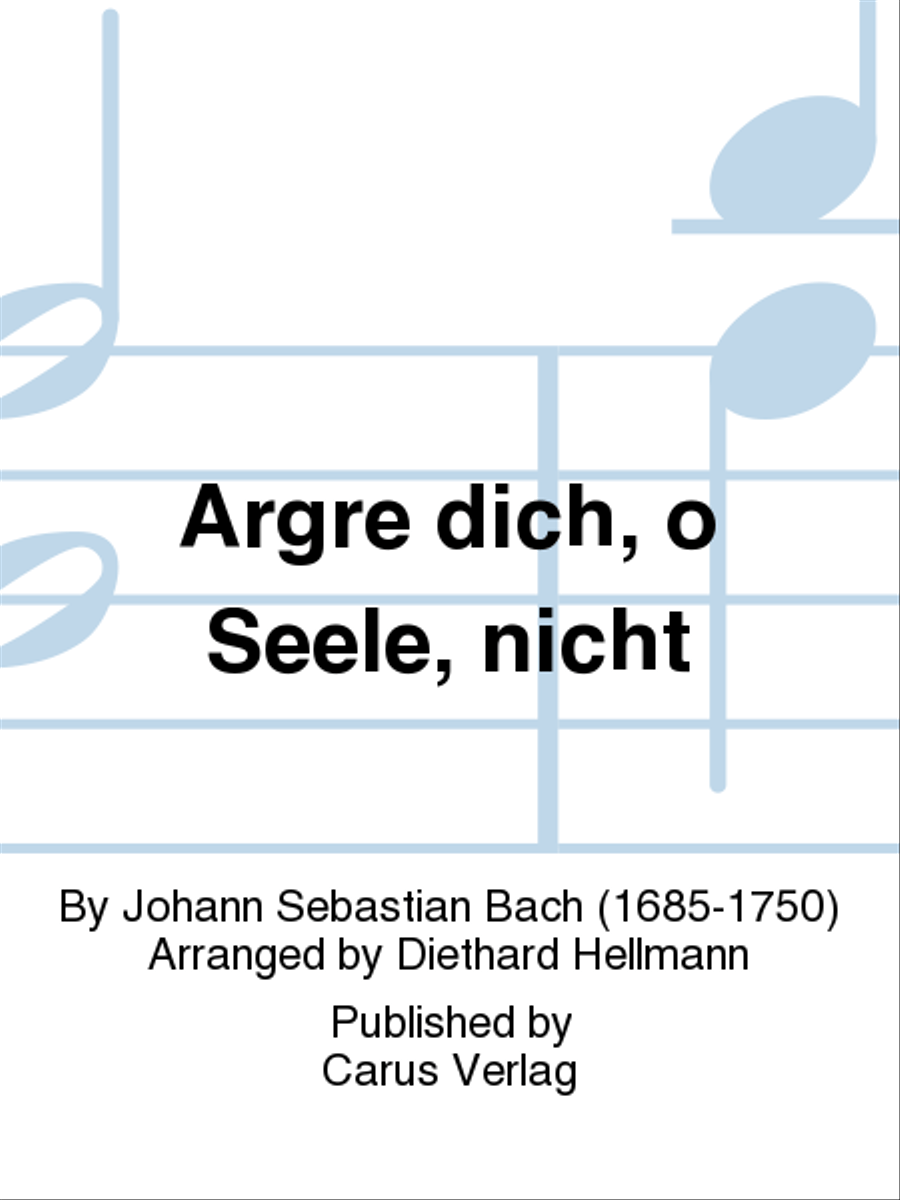 Argre dich, o Seele, nicht Voice scores gallery preview page 1
