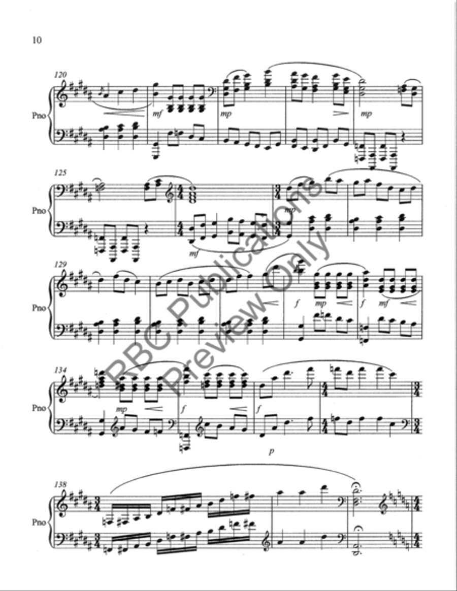 Three Preludes Piano Solo scores gallery preview page 13