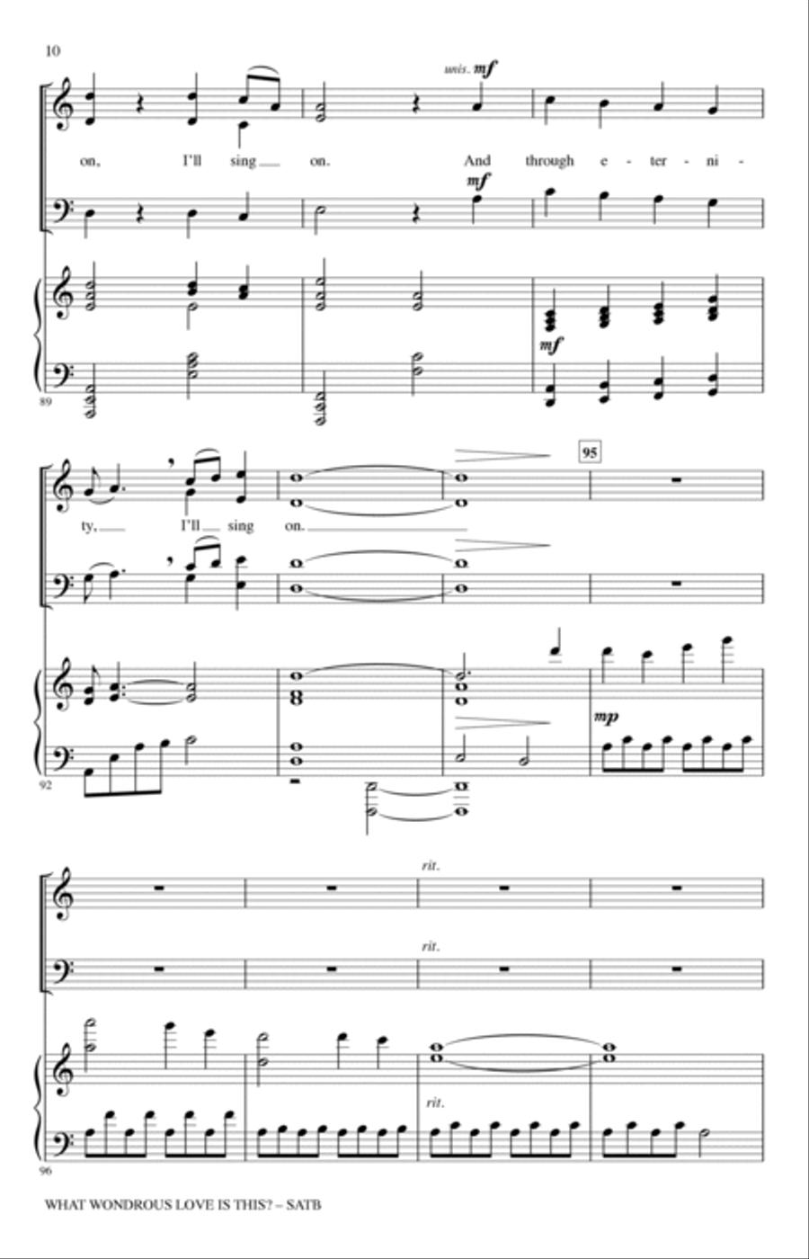 What Wondrous Love Is This? (arr. Heather Sorenson) 4-Part scores gallery preview page 9