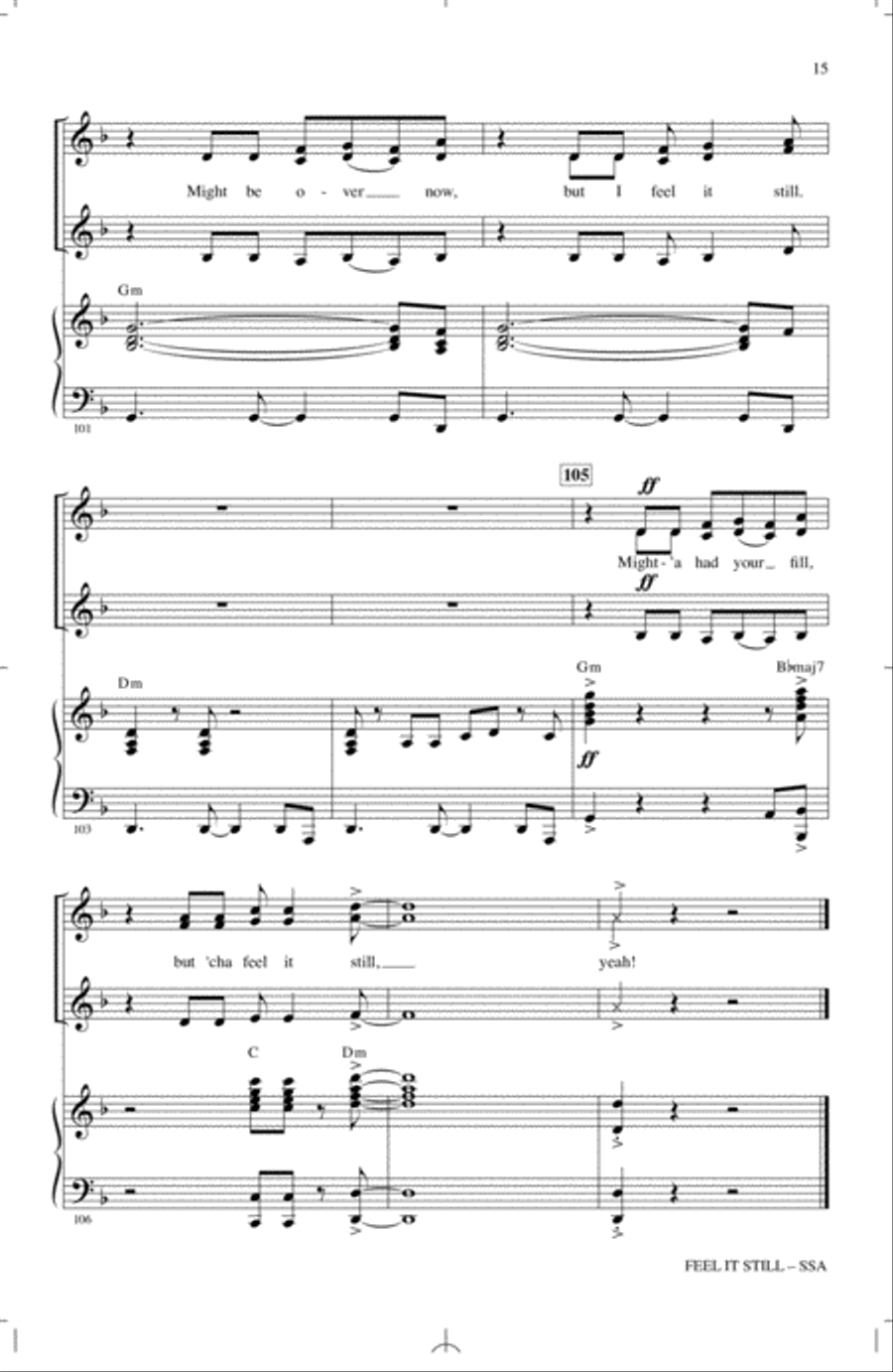 Feel It Still Feel It Still SSA scores gallery preview page 14