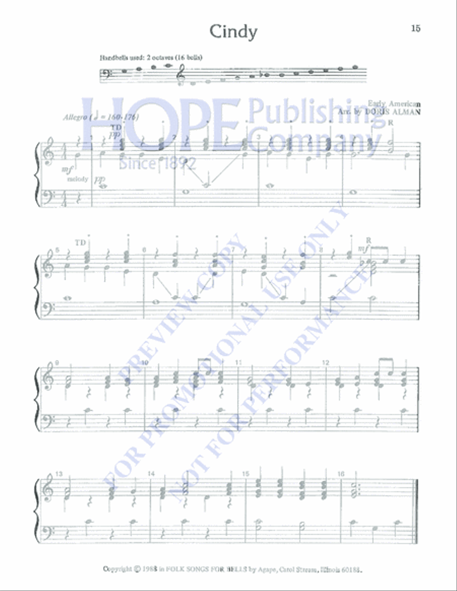 Folk Songs for Bells Folk Songs for Bells 2-Octaves scores gallery preview page 16