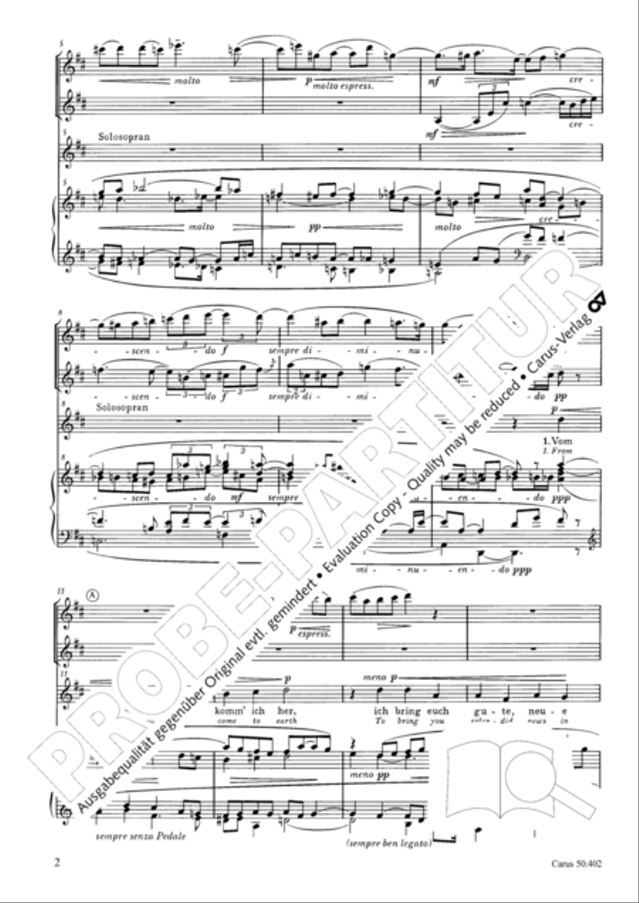 From heav'n above to earth I come (Vom Himmel hoch, da komm ich her) SSAA scores gallery preview page 5