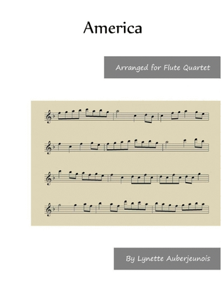 Book cover for America - Flute Quartet