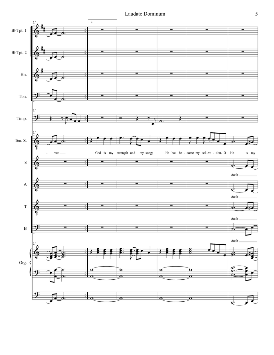 Laudate Dominum 4-Part scores gallery preview page 6