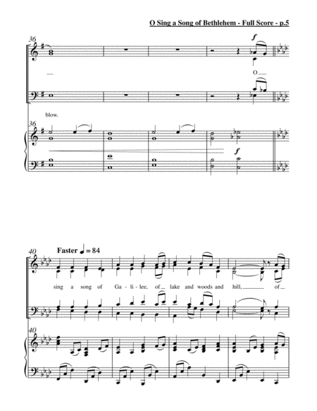 O Sing a Song of Bethlehem (SATB) image number null